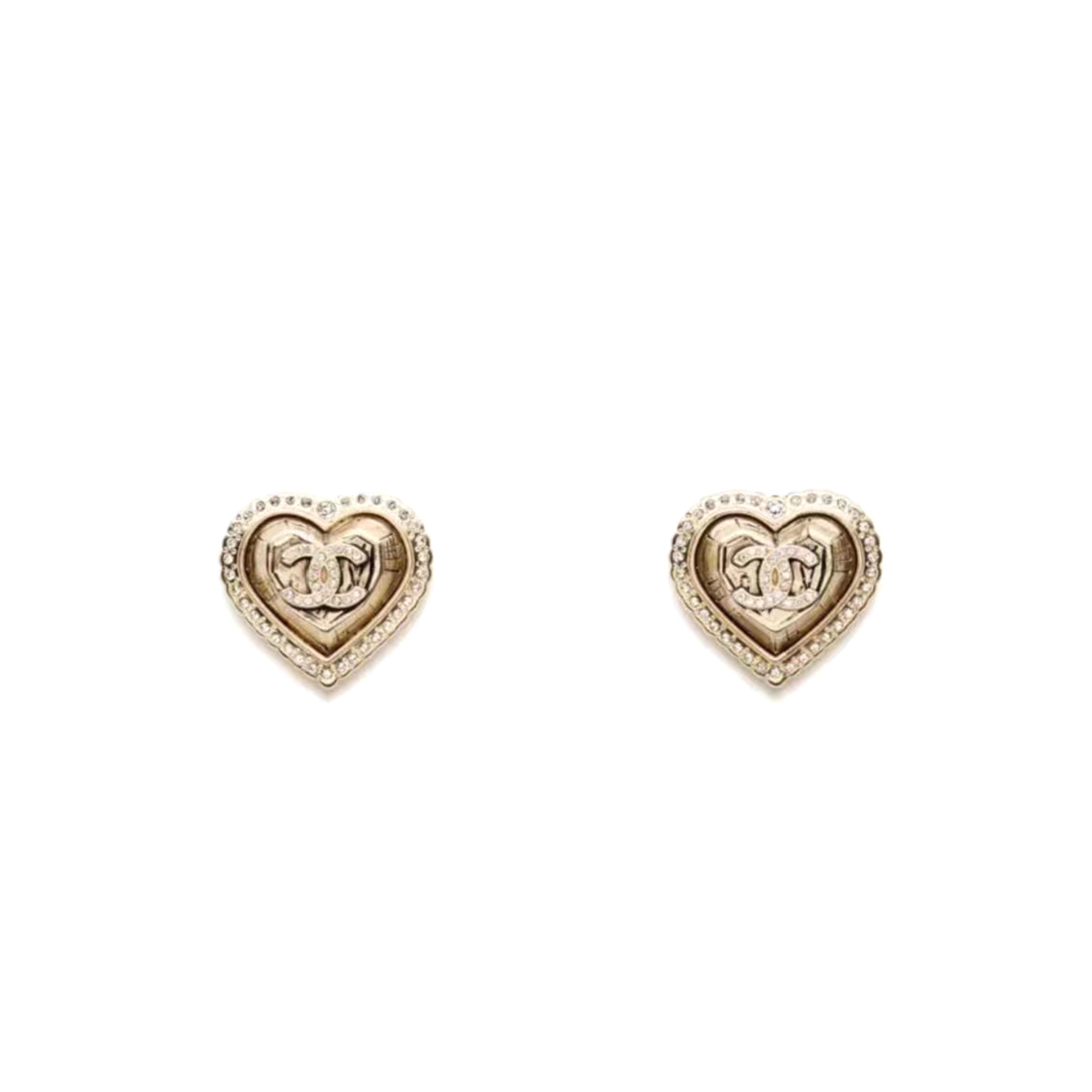 CHANEL HEART-SHAPED EARRINGS 